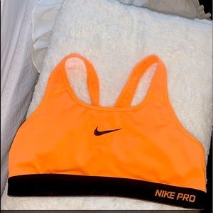 Nike Pro Neon Orange Sports Bra